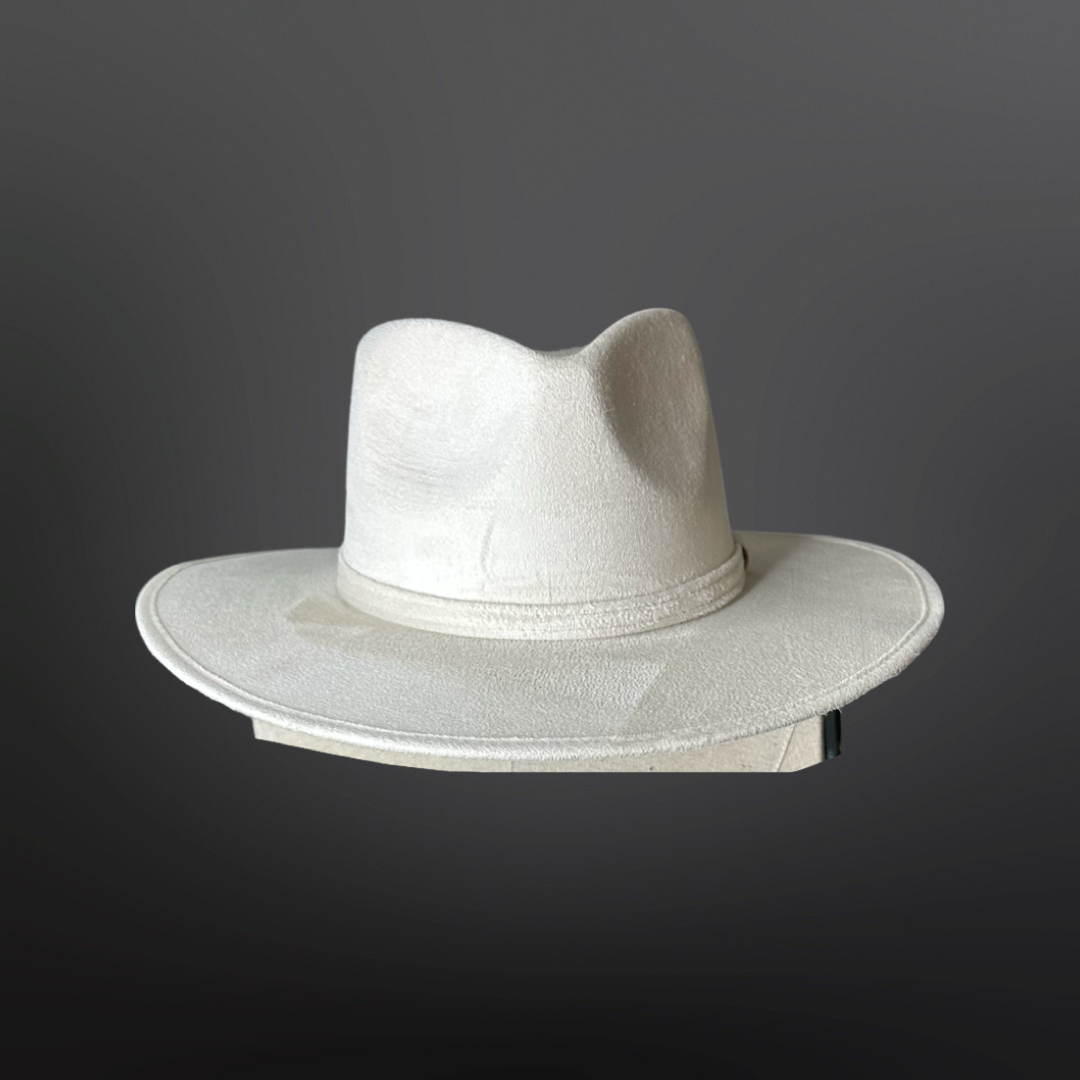 Nati Natash - Wholesale Fedora - Women's - Tear Drop Vegan Suede Rancher Flat Brim38