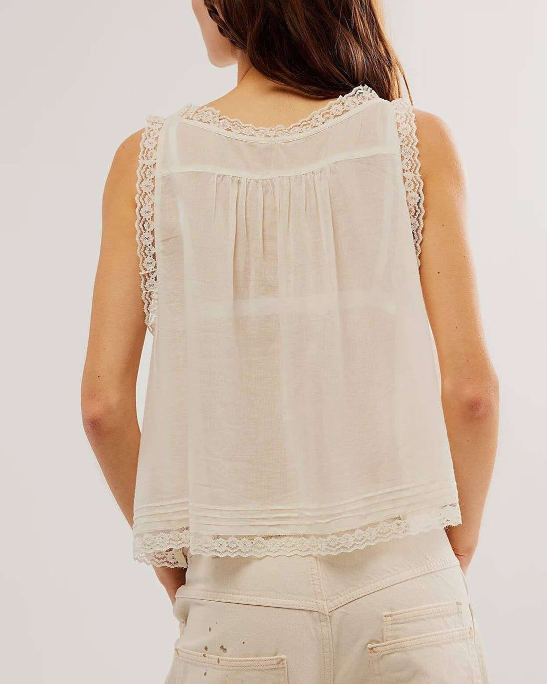 Rosa Clothing - Wholesale Tank Top - Women's - Y2K Sexy Lace Patchwork Buttons Camisole23