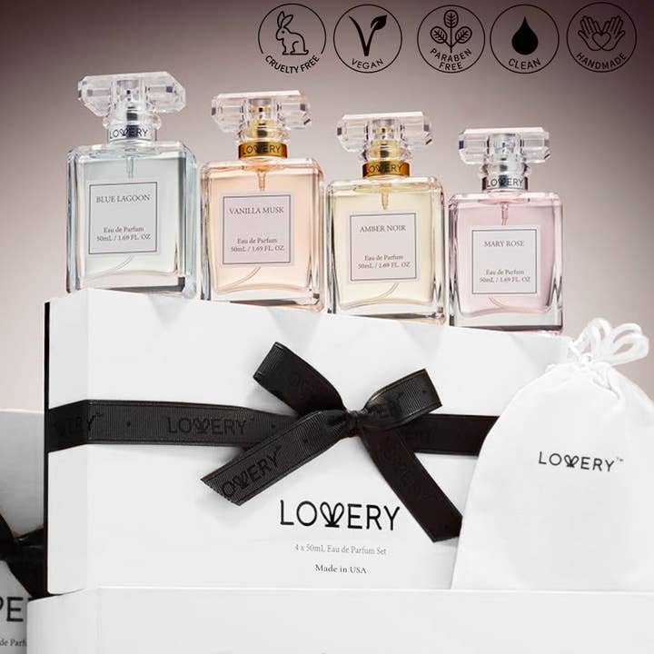 Lovery – wholesale Perfume gift set – Perfume Set for Women - 4pc Floral Parfum Sampler Gifts1