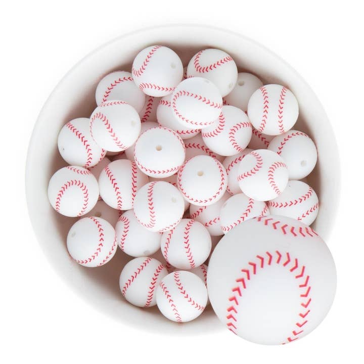 Cara & Co Silicone Craft Supply - Wholesale Beads - Sport Silicone Print Beads