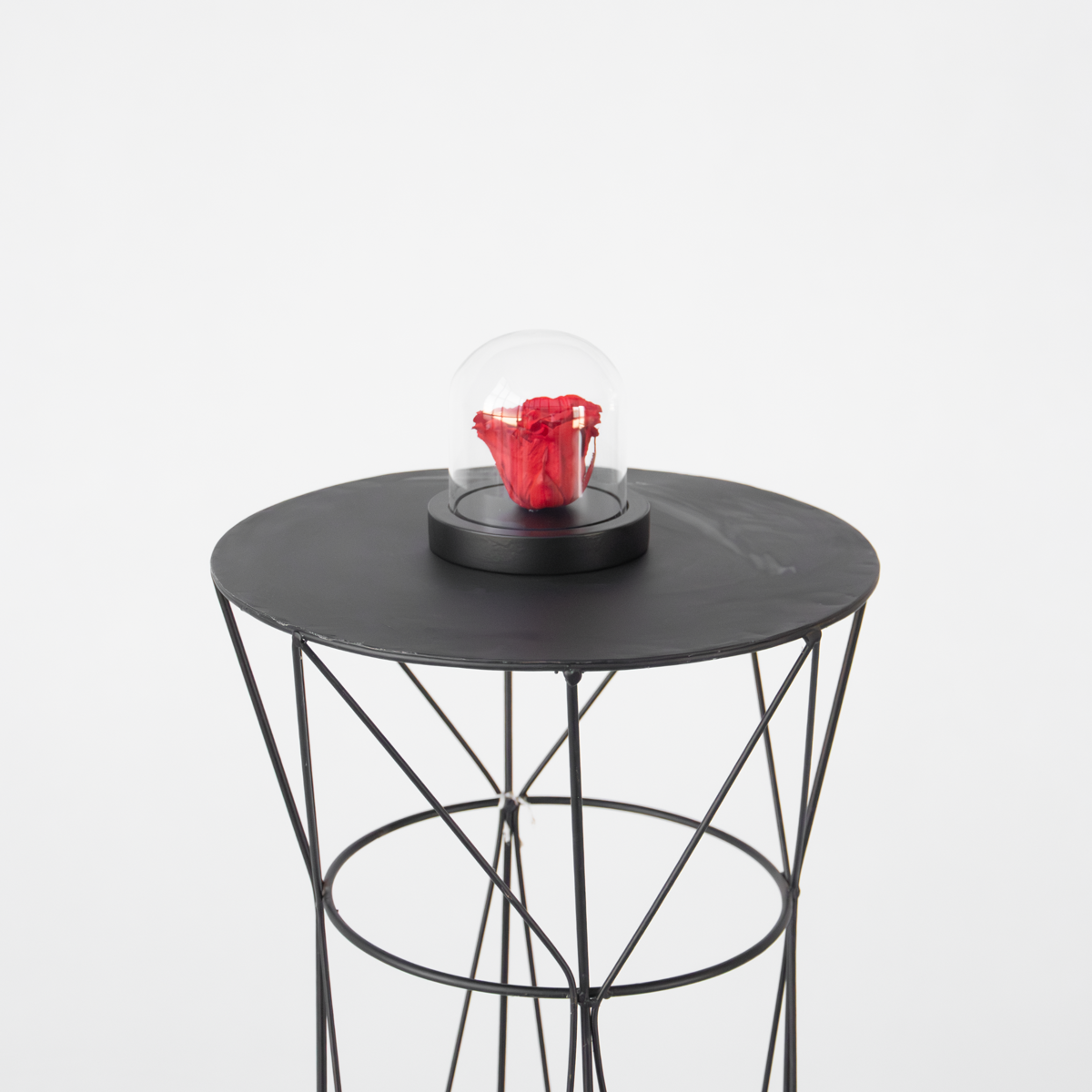 Oasis of Life - Wholesale Artificial Flowers - Eternal Red Rose under Glass Dome – Real Preserved Rose – Luxurious Gift for Women & Men – Lasts up to 3 Years – Love, Romance & Decoration – In Glass Cover with Wooden Base4