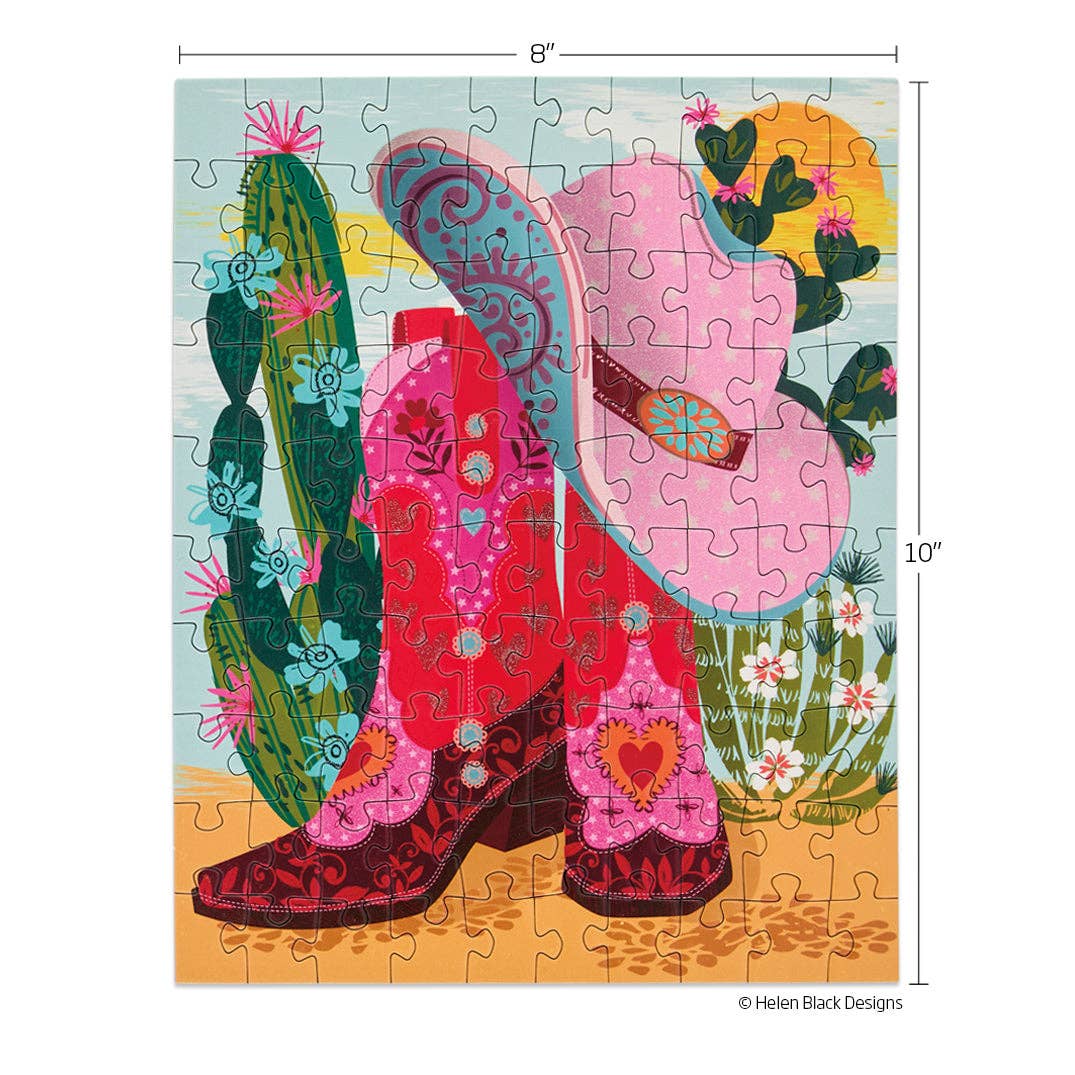 WerkShoppe - Wholesale Puzzle - Adult - Cowgirl Essentials 100 Piece Puzzle Snax2