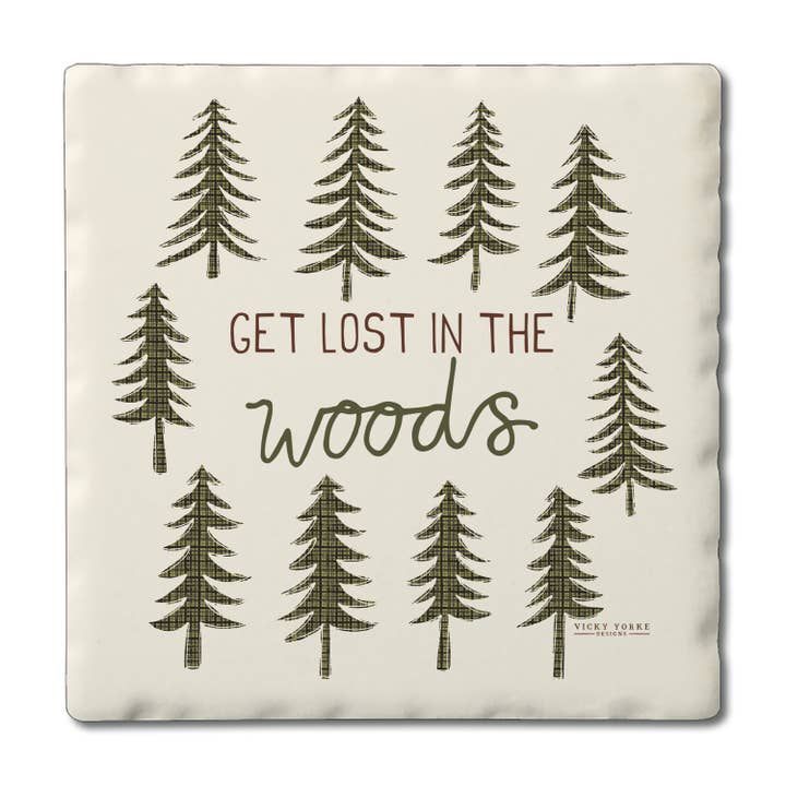 CounterArt/Highland Home/Thirstystone/CoasterStone - Wholesale Retailer Display - Home & Living - "Lodge Life" Pre-Packed Single Coaster Display