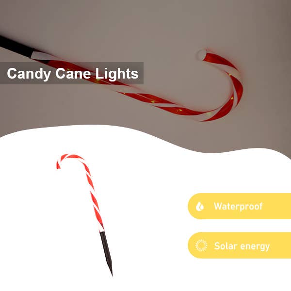 Perfect Holiday - Wholesale Outdoor/Lawn Light - Candy Cane Solar Lights