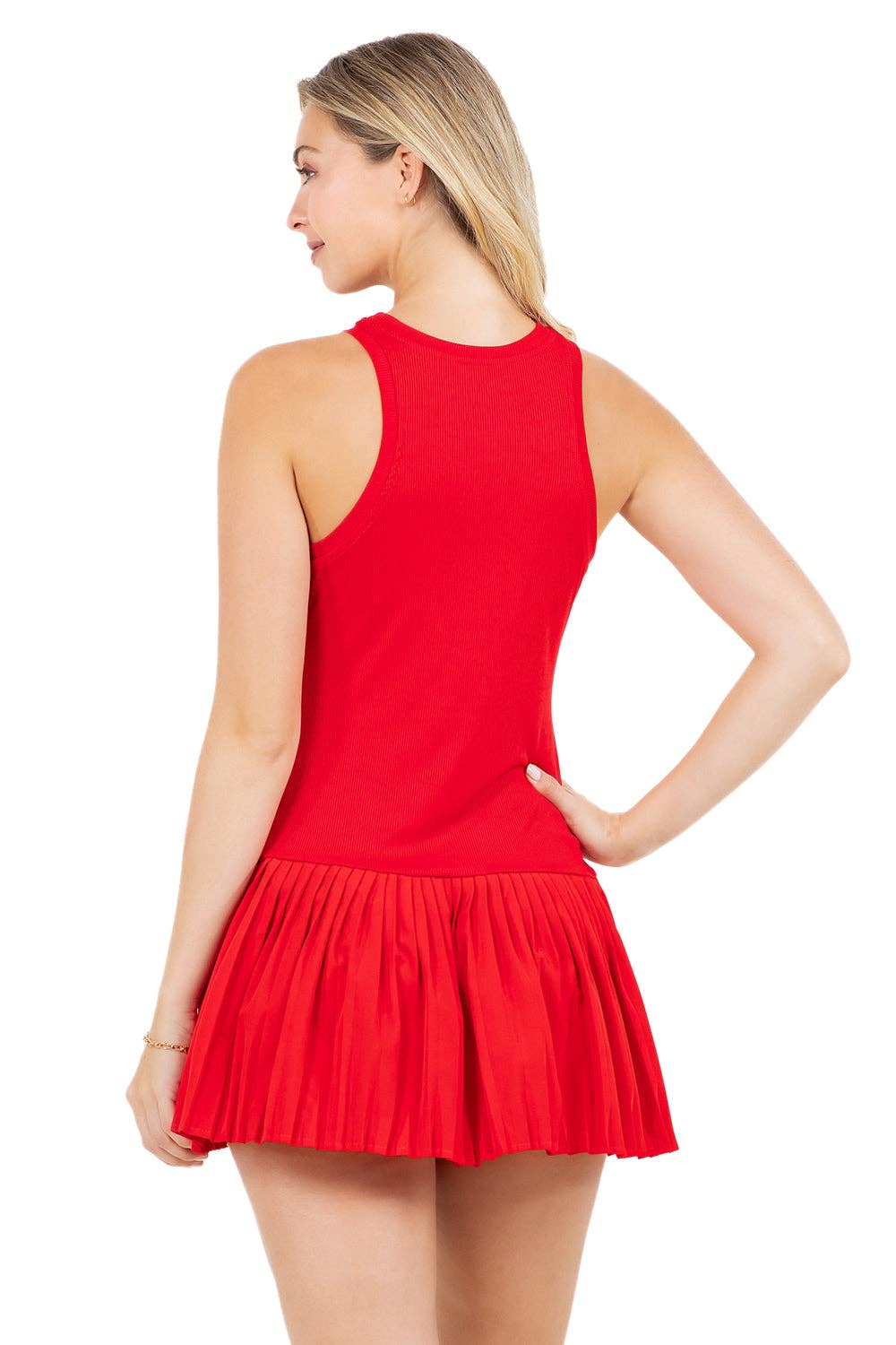 Rouge ROBE DE SPORT MINI DÉCONTRACTÉE POUR FEMMES en vente sur Faire4