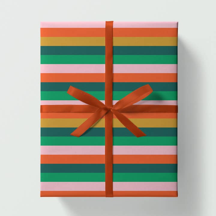Rayures | Papier cadeau | Papier kraft pour la vente par Graphic Factory
