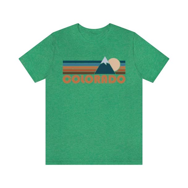 Hey Mountains - Wholesale Screen Printed T-Shirt - Women's - Colorado T-Shirt - Retro Mountain Unisex Colorado Shirt7