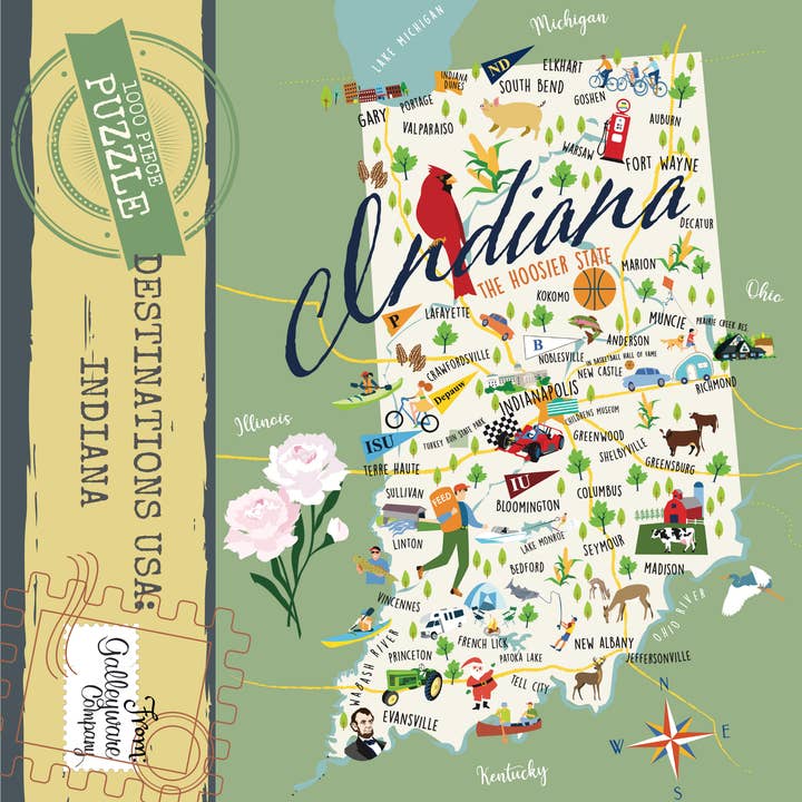 Galleyware - Wholesale Puzzle - Adult - Indiana 1000 Piece Jigsaw Puzzle