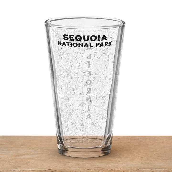Verre à bière topographique du parc national de Sequoia pour la vente par Park Service Apparel
