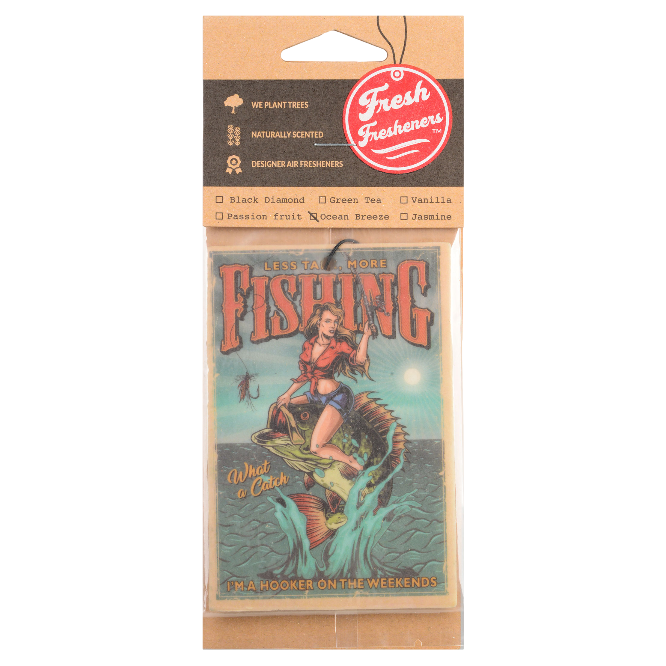 Fresh Fresheners - Wholesale Car Freshener - Unisex - Vintage Fishing Air Freshener Pack of 121