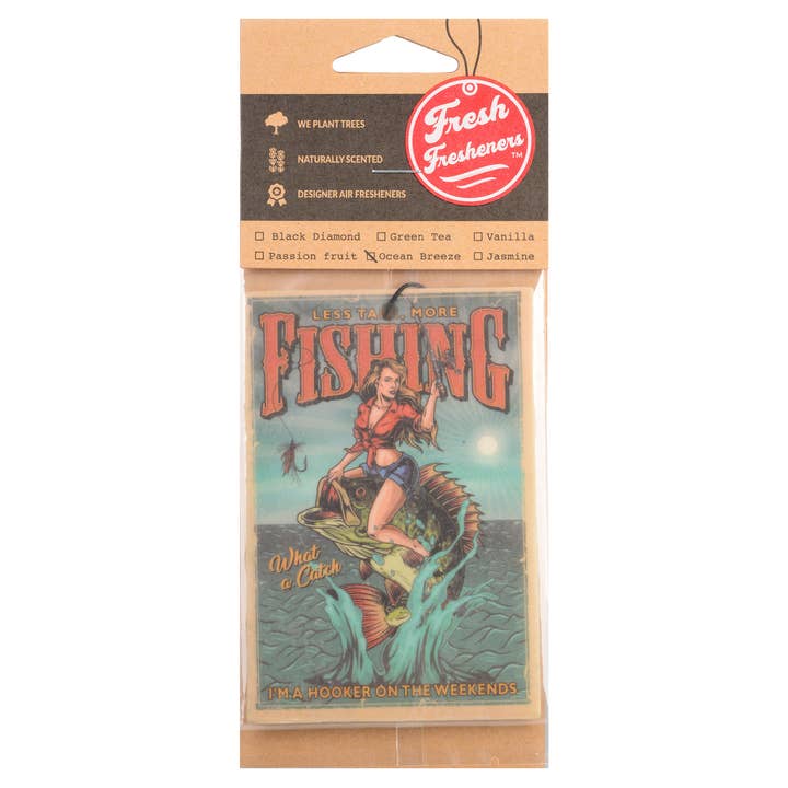 Fresh Fresheners - Wholesale Car Freshener - Unisex - Vintage Fishing Air Freshener Pack of 121
