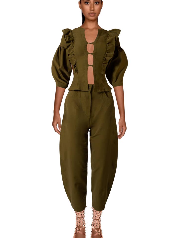 Top de Lana - Ejército para venta al por mayor de Cut From The Same Cloth