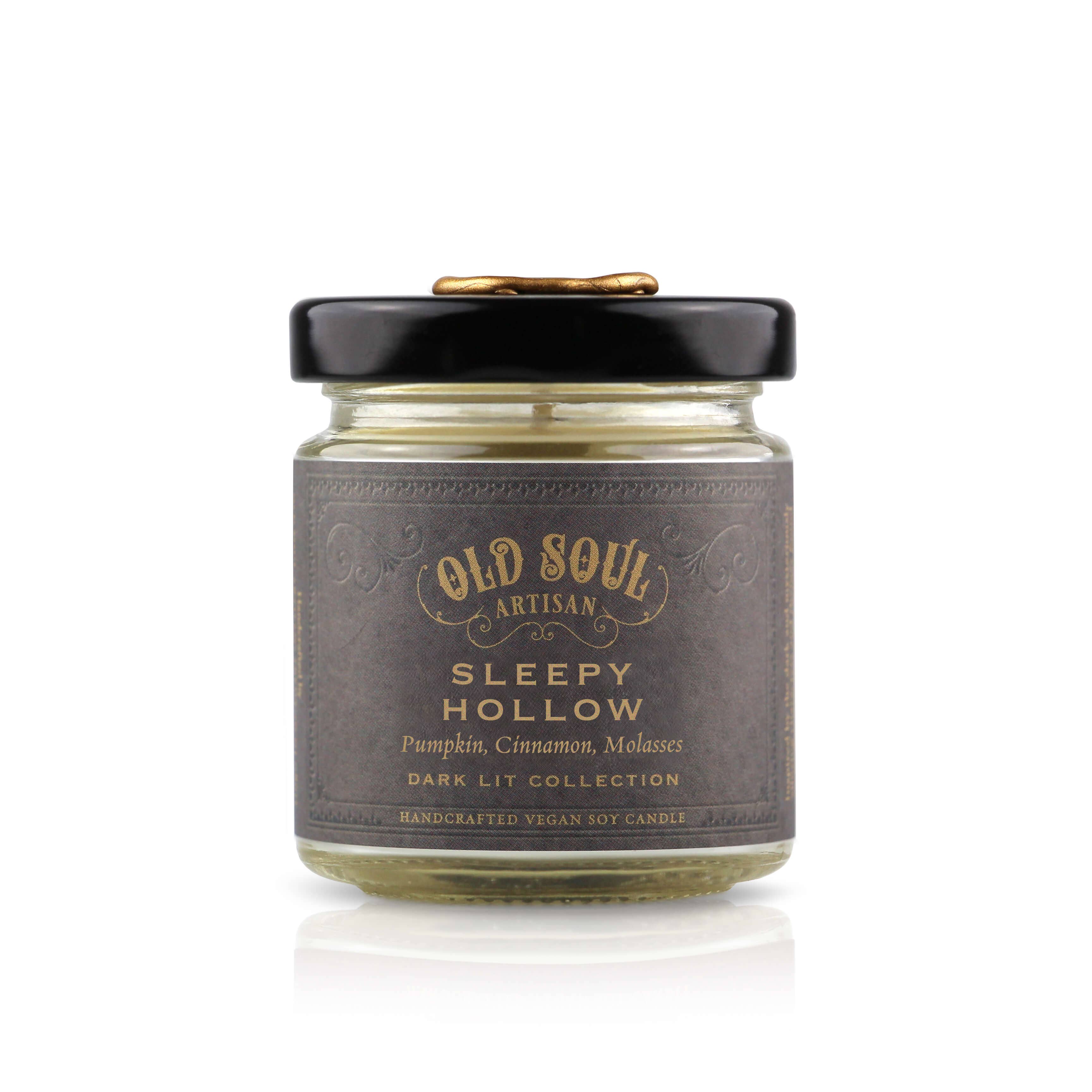 Old Soul Artisan - Wholesale Jar/Filled Candle - Sleepy Hollow - 4 Oz Soy Candle - Book Inspired Reader Gift