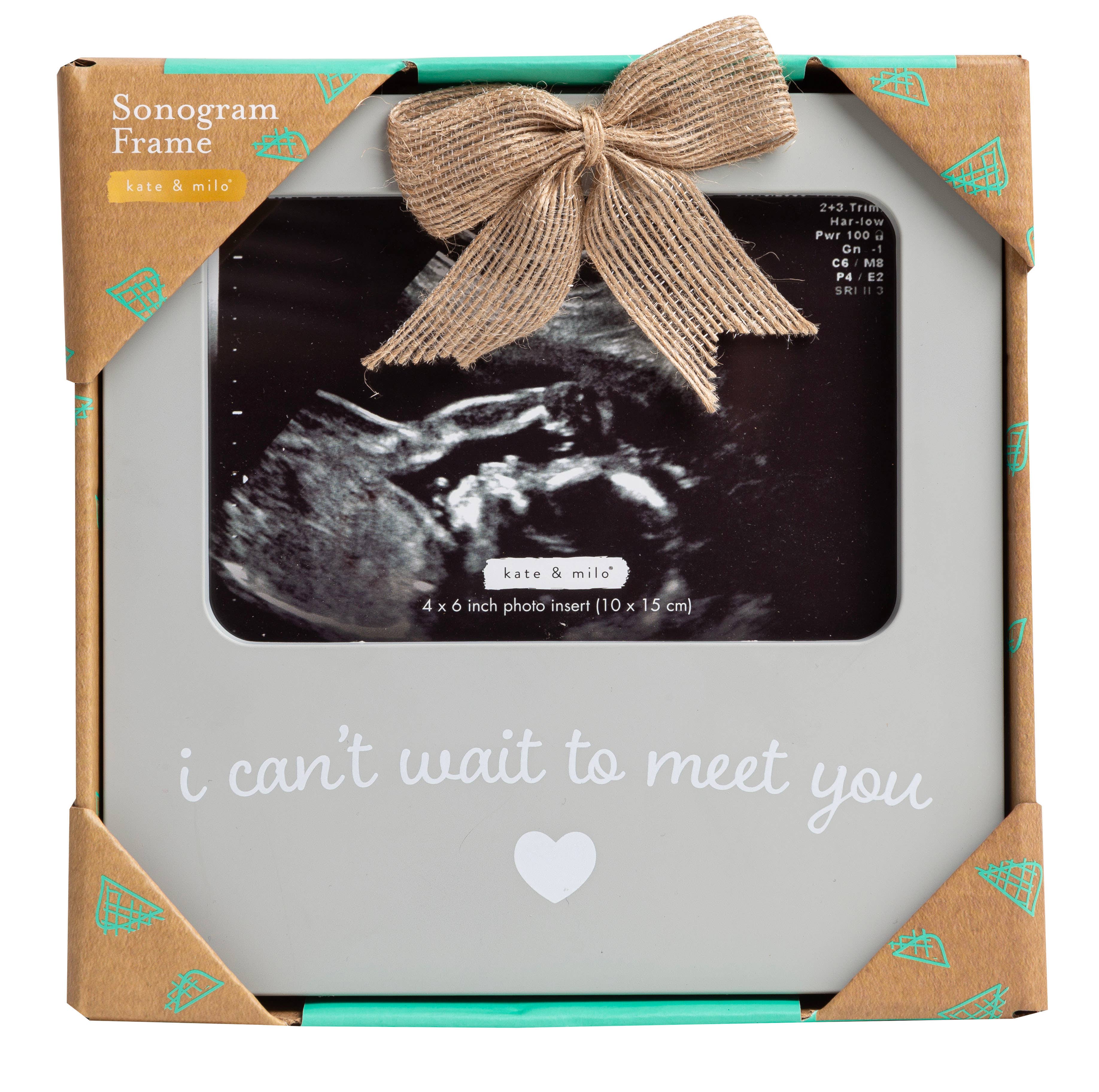 Kate & Milo - Wholesale Picture Frame - Kids & Baby - Can’t Wait To Meet You Sonogram Frame, Gray6
