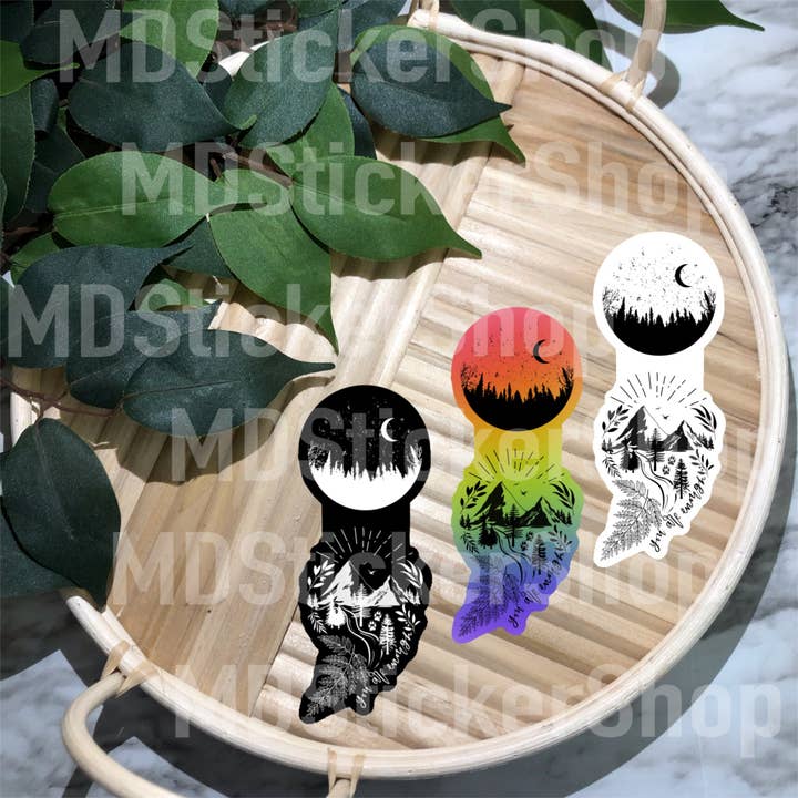 You Are Enough Nature Semi Colon vinylsticker voor wholesale door MDStickerShop