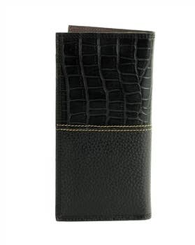 Leather Impressions Inc - Wholesale Wallet - Women's - Gator Print Pebbled Grain Water Buffalo Rodeo Wallet 17266