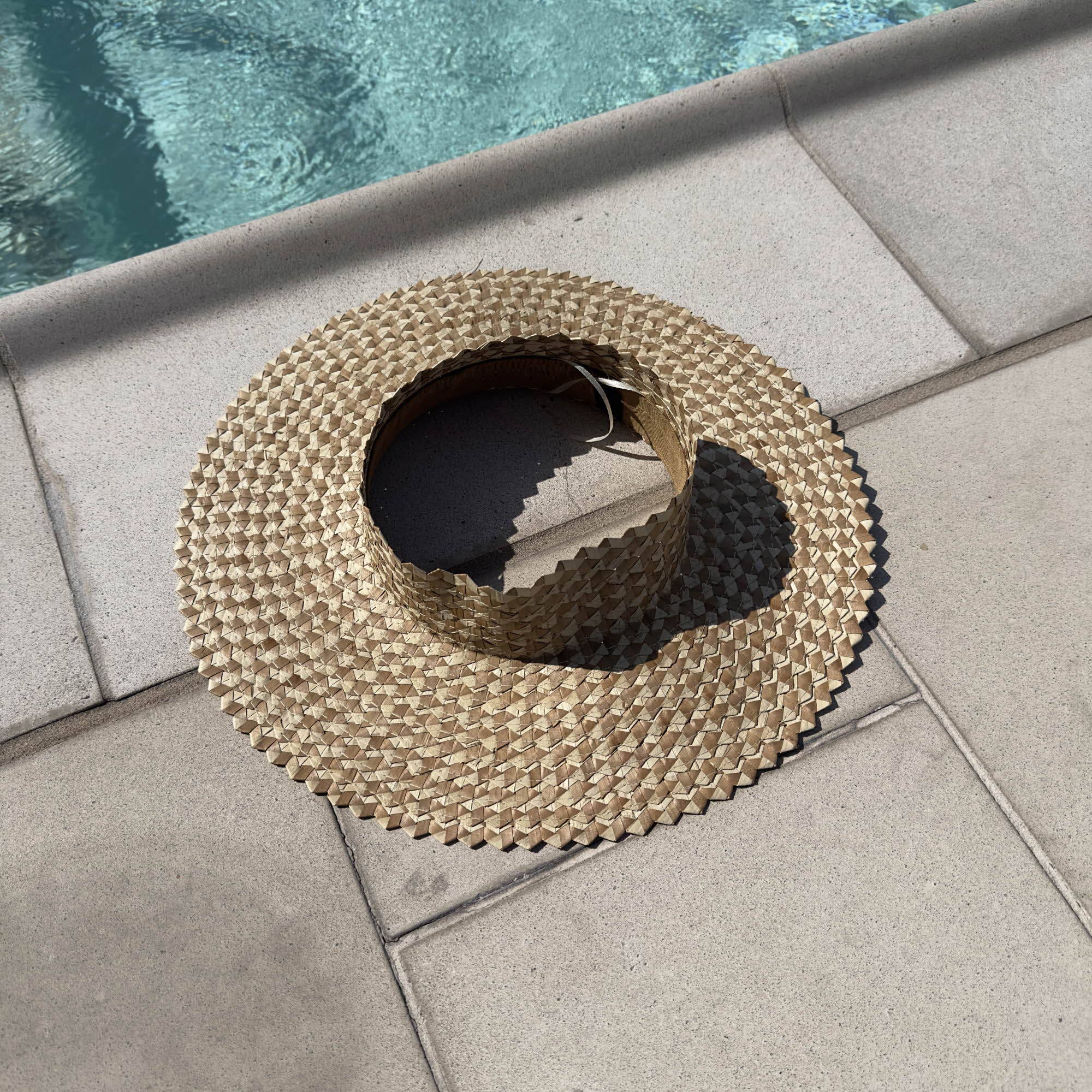 Queens INC - Wholesale Straw Hat - Women's - 🌞 Sol Halo Crownless Palm Leaf Sun Hat4