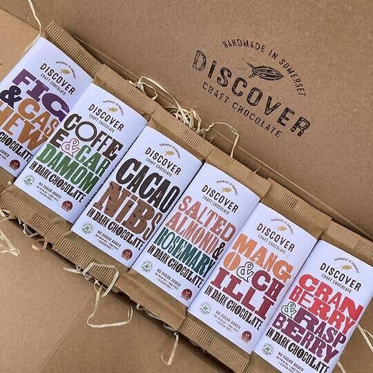 Discover chocolate – wholesale Chocolate bar – 6 Pack Selection gift/ box - Flavours optional