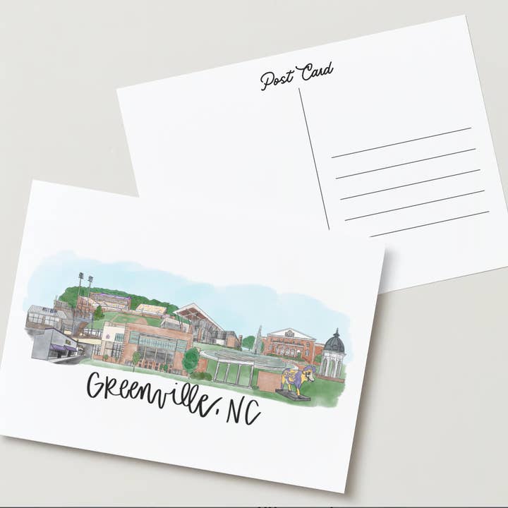 Thirteenwinks – Postal por atacado – Greenville, NC Carolina do Norte - Postal EC Skyline