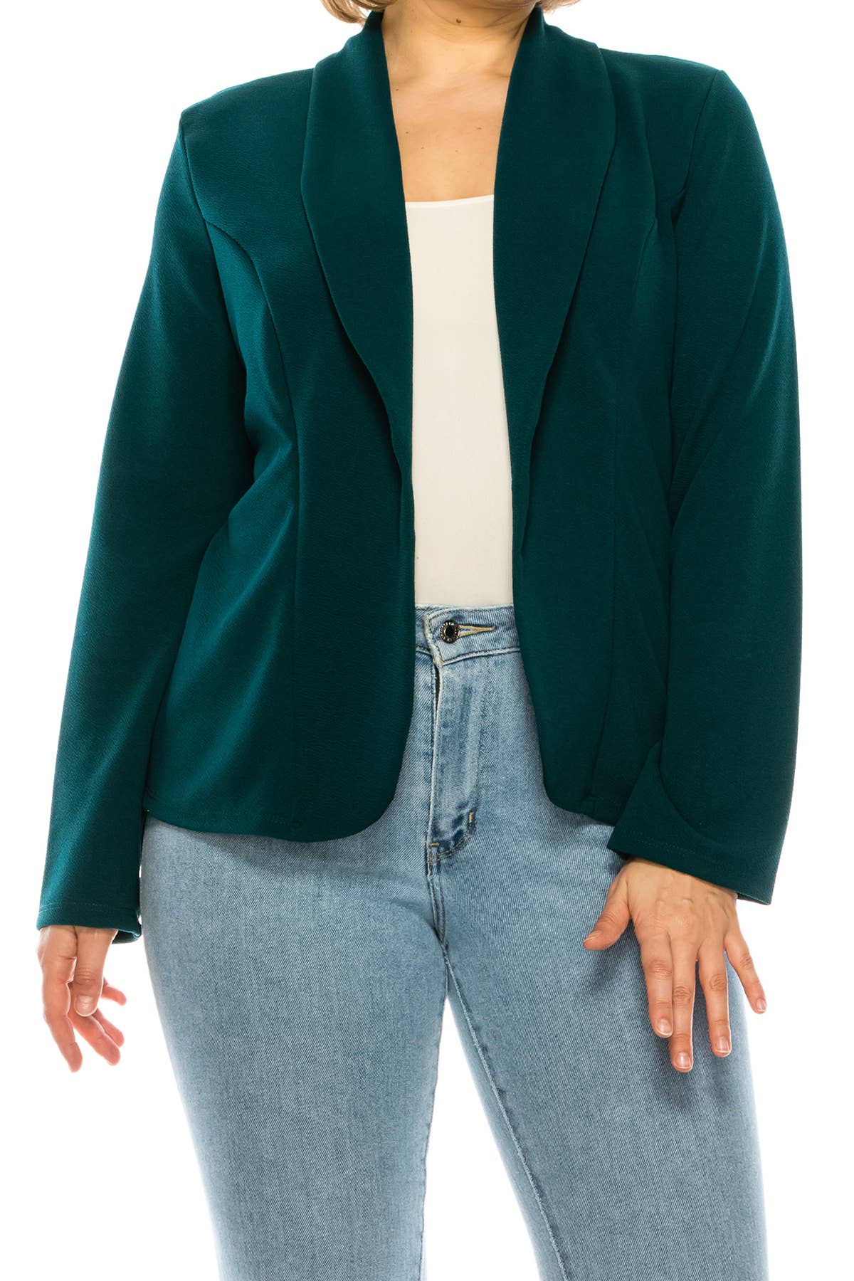 MOA COLLECTION - Wholesale Blazer - Women's - Women's Solid Casual Plus Size Trendy Blazer Jacket48