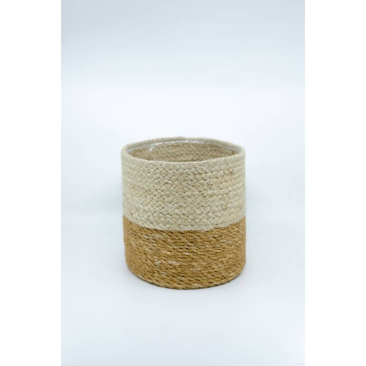 Creation Jute USA – wholesale Kruka – XL Natural Hogla- och elfenbenskruka (med plastfoder)