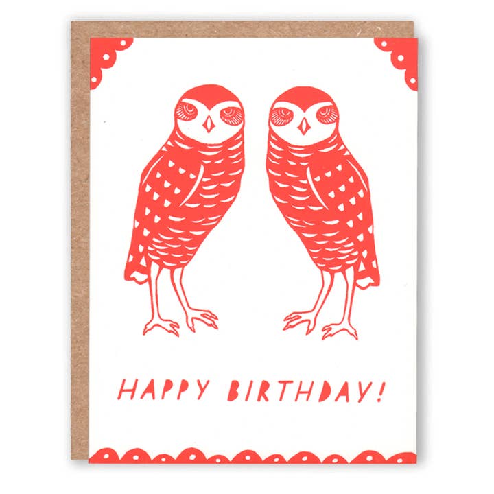 Owl Birthday Card for wholesale by Sarah Landwehr