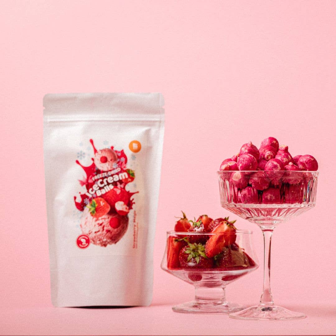 NutriBoom – Großhandel Eis/Sorbet – Gefriergetrocknete Eiscreme-Bubbles Erdbeer-Magie 45 g12