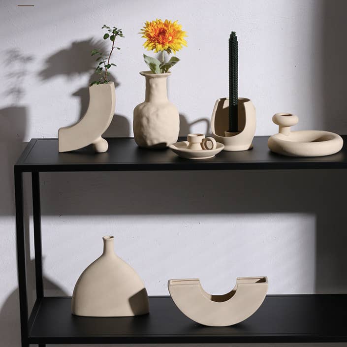 Vaso de cerâmica minimalista nórdico por atacado de IVORE.GROUP (We cover All Import duty)