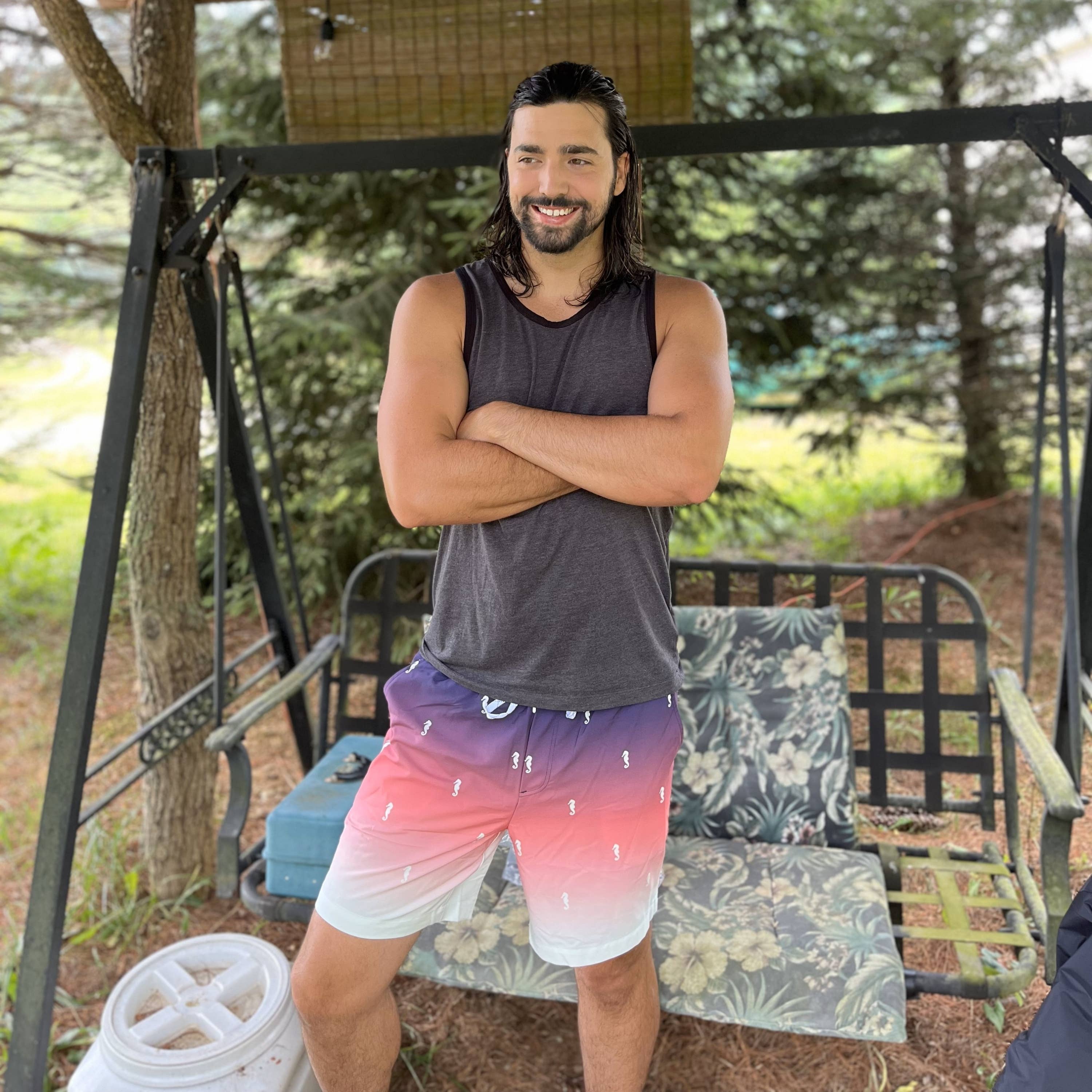 Rokka & Rolla - Wholesale Swim Shorts - Men's - Men's 7'' Stretch Swim Short with Compression Liner Swimwear17