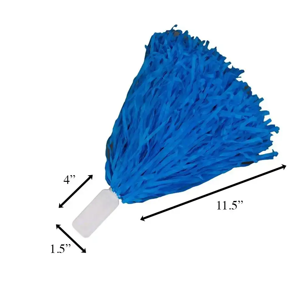 Blinkee.com, LLC - Wholesale Pom Poms - Non Light Up Short Handle Cheer Pom poms Blue1