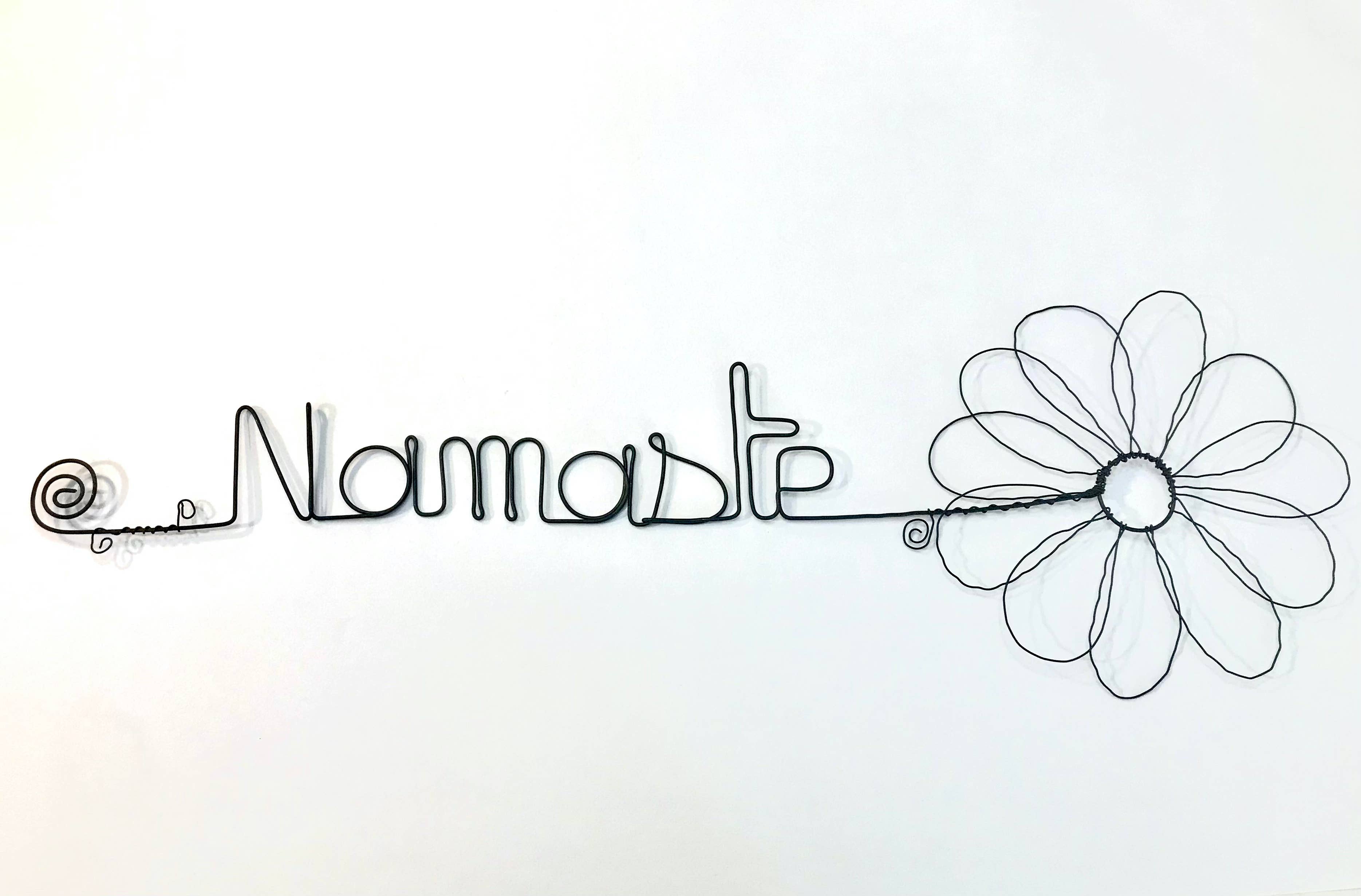 Bijoux de Mur - Vente Sculpture - Fleur de Marguerite - "Namaste" - Décoration murale fer3