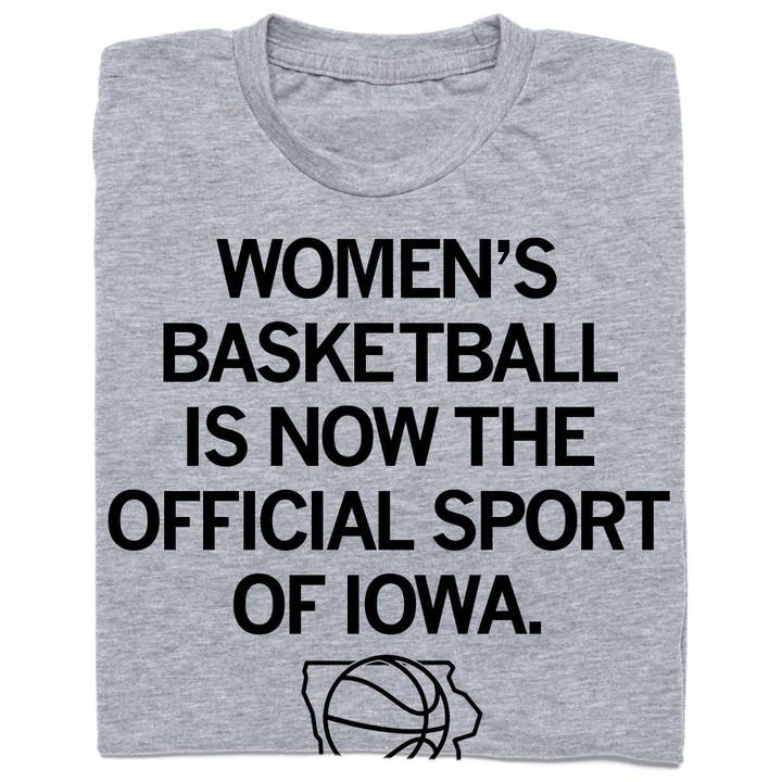 Basket-ball féminin : Sport officiel de l'Iowa Grey pour la vente par RAYGUN
