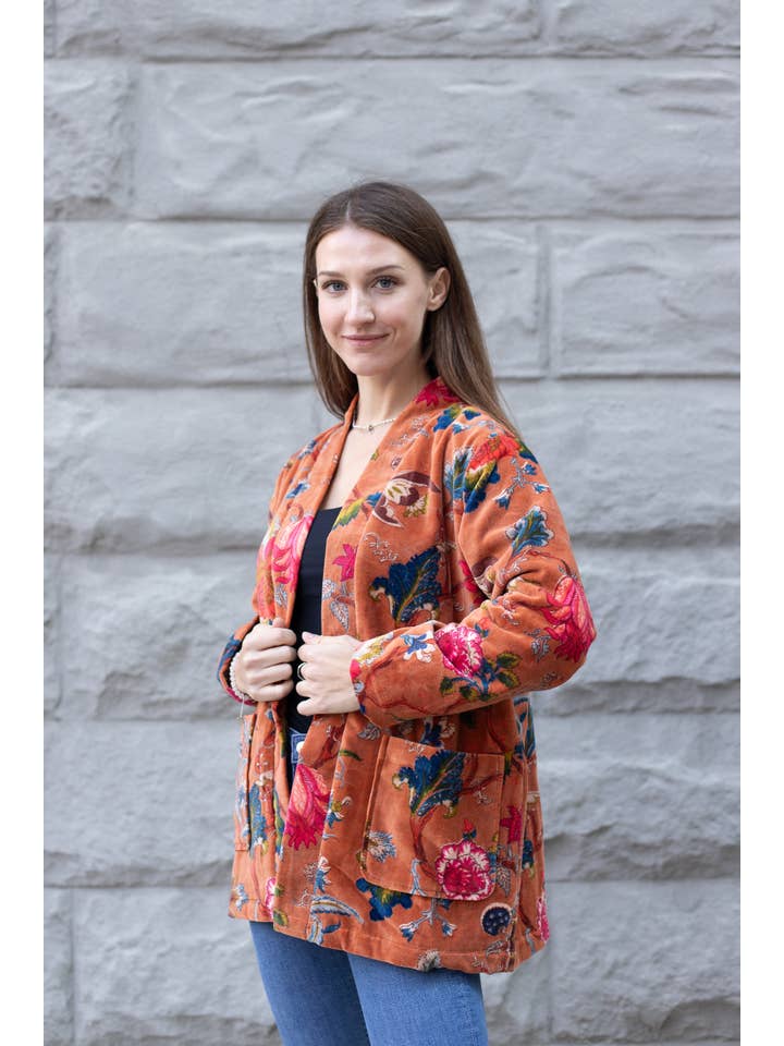 VIKOLINO - Venta al por mayor Kimono - Mujer - Chaqueta corta de terciopelo estilo kimono7