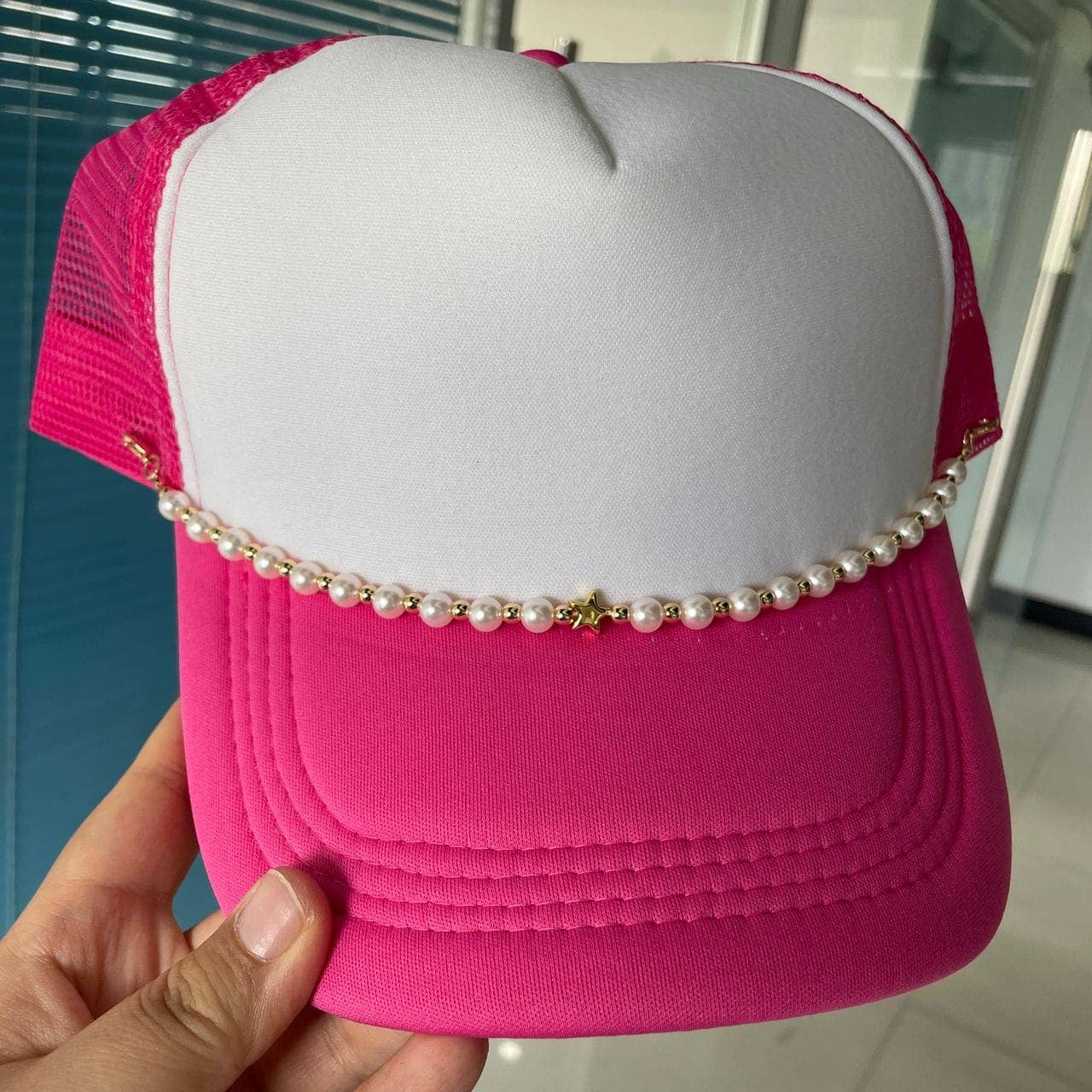 Texas Transfers - Wholesale Trucker Hat - Women's - Turquoise/Country Hat Chains (Multiple Options)6