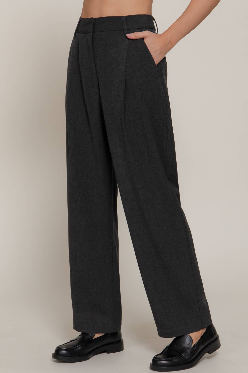 Active Basic | Active USA - Wholesale Pants - Women's - Front Pleats Detail Pants6