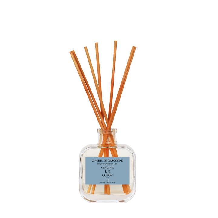 Cirerie de Gascogne (US/CAN)-Distributed by Scents of Europe - Wholesale Reed Diffuser - Wisteria, Linen, Cotton Reed Diffuser