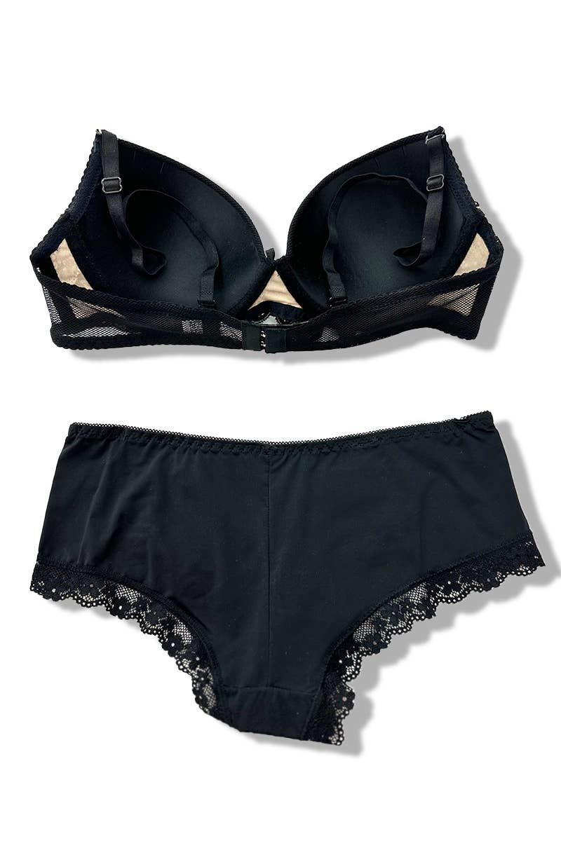 Belle Com'Elle - Vente Ensemble de lingerie – femme - Ensemble Soutien-gorge + Culotte Bonnet C / AZ1601911