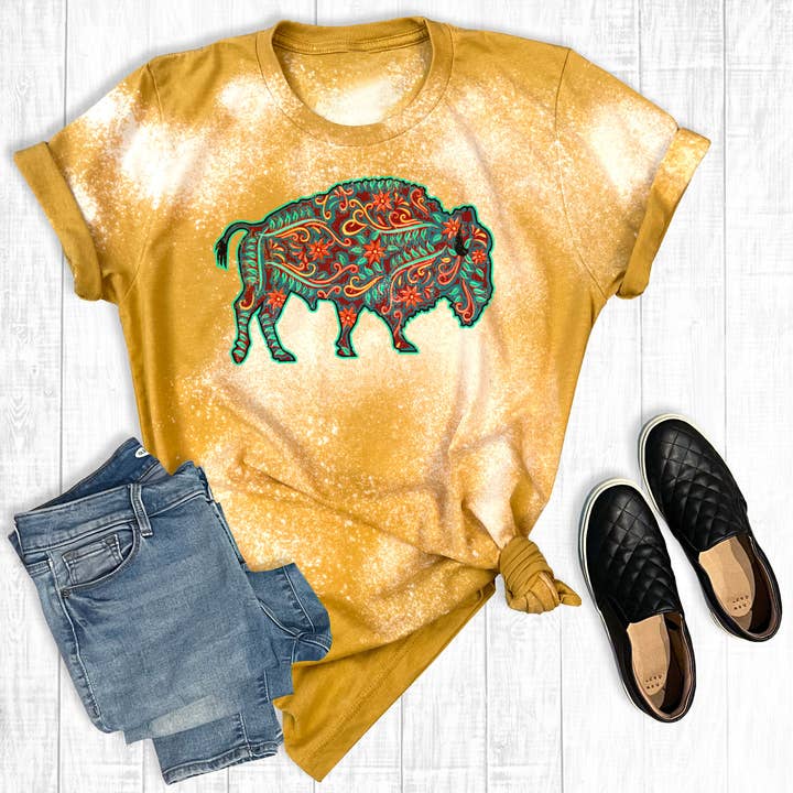 Buffle fleuri effet vieilli pour la vente par The Way Down South