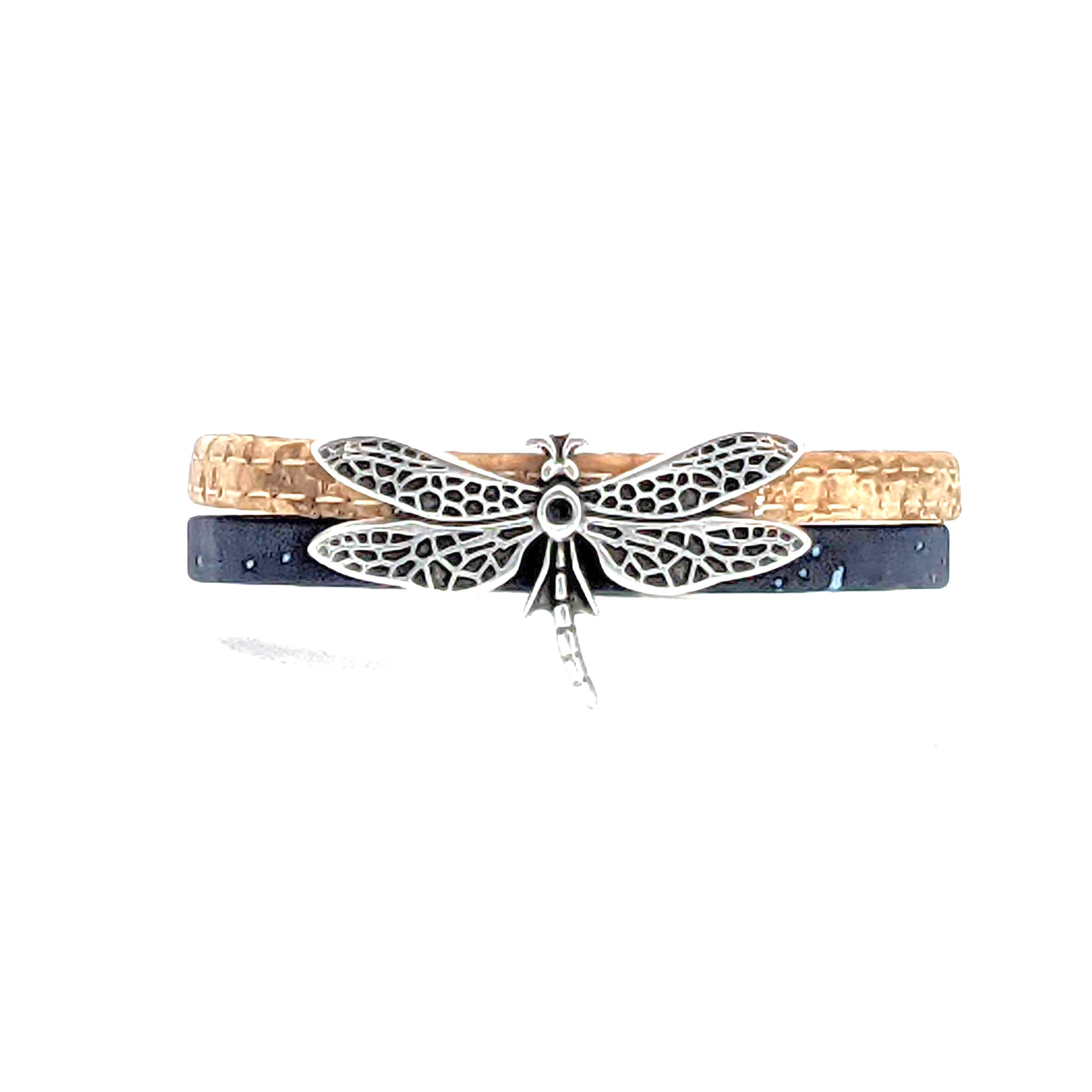 Elisabetta Studio - Wholesale Bangle Bracelet - Lg Dragonfly - Classic Cork Bracelet0