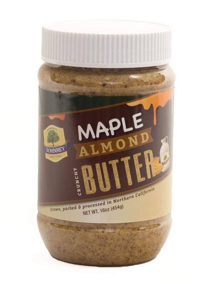 Maple Almond Butter 1 Ib for wholesale by Sohnrey Family Foods LLC