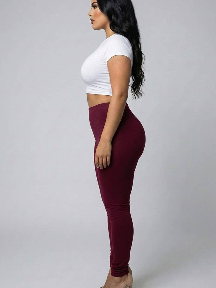 CAPELLA APPAREL - Wholesale Athletic/Lounge Leggings - Women's - Plus Basic Solid Leggings4