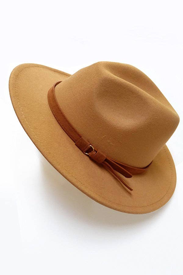 JOSSLYN by wall to wall - Wholesale Fedora - Women's - A VINTAGE CLASSIC FEDORA HAT BROWN TIE TRIM | 40HW30410