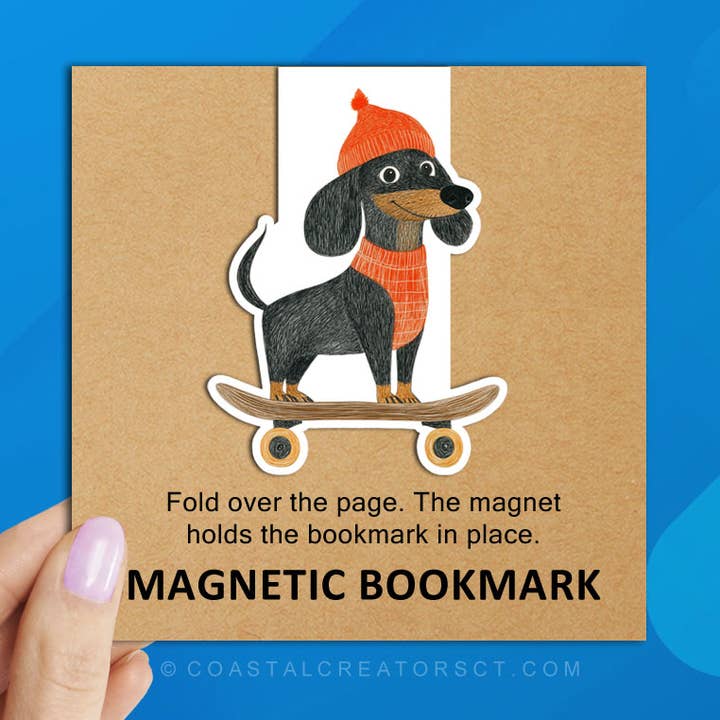 Coastal Creators of Connecticut - Wholesale Bookmark - Beagle Dog Reversible Magnetic Bookmark (Packaged)0