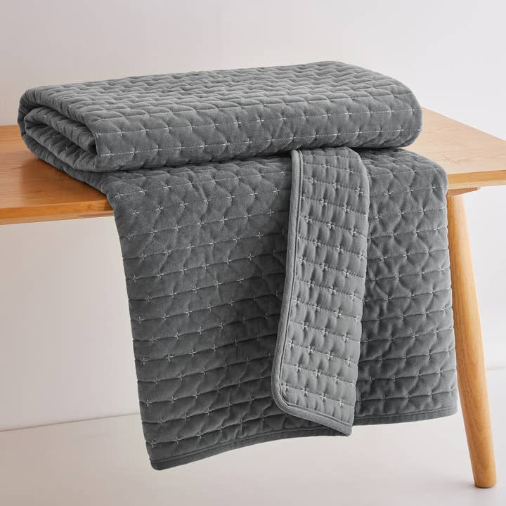 Levtex Home - Wholesale Throw Blanket - Velvet Stitch Quilted Throw14