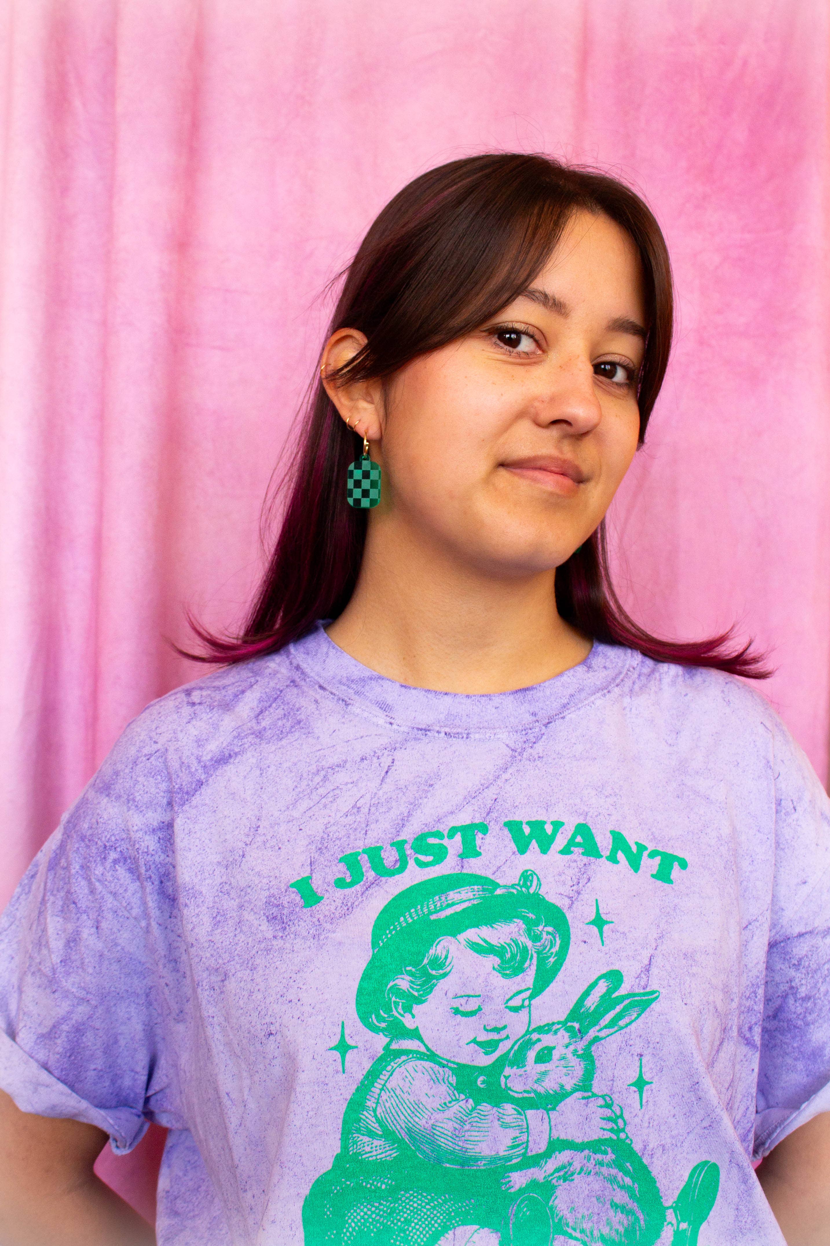 Sunshine Studio - Wholesale Dangle Earrings - Checkered Charm Simple Colorful Earrings5