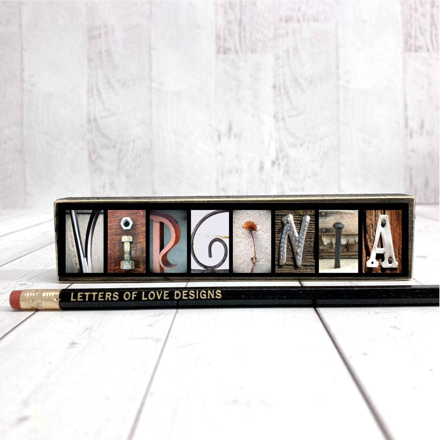 Letters Of Love Designs - Wholesale Sign - Virginia Gifts, Virginia Sign, Virginia Art, State Name Sign2