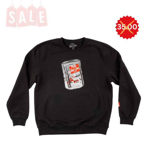 Seracon - Wholesale Sweatshirt - Unisex - Maple Syrup Crewneck in Black 0