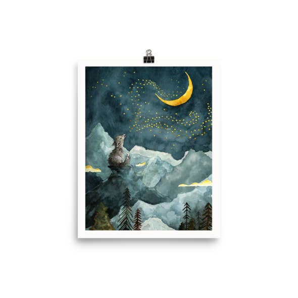 Moon Mountains Print for wholesale by Christie Sailors