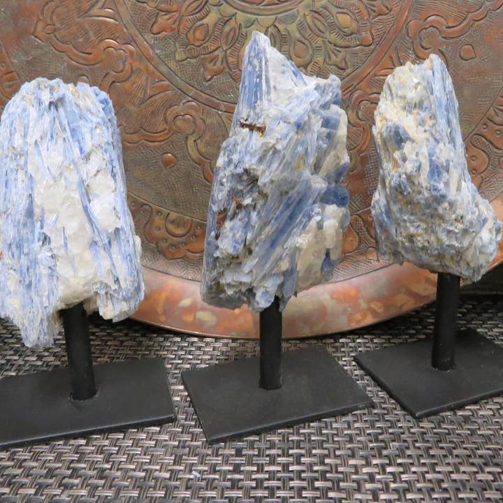 Rock Paradise - Wholesale Spiritual Stone/Crystal - Blue Kyanite Crystal on Metal Stand