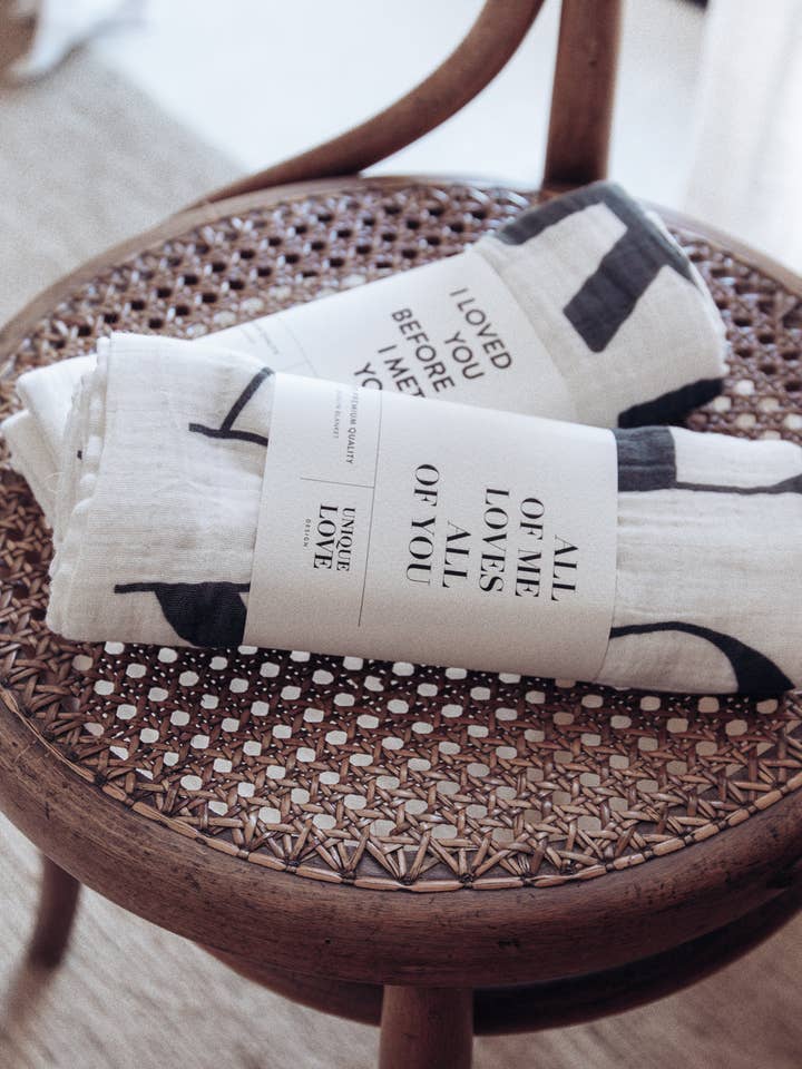 UNIQUE LOVE Design - Wholesale Swaddle - Baby - Musselin-Stoff - Ich liebte dich, bevor ich dich traf2